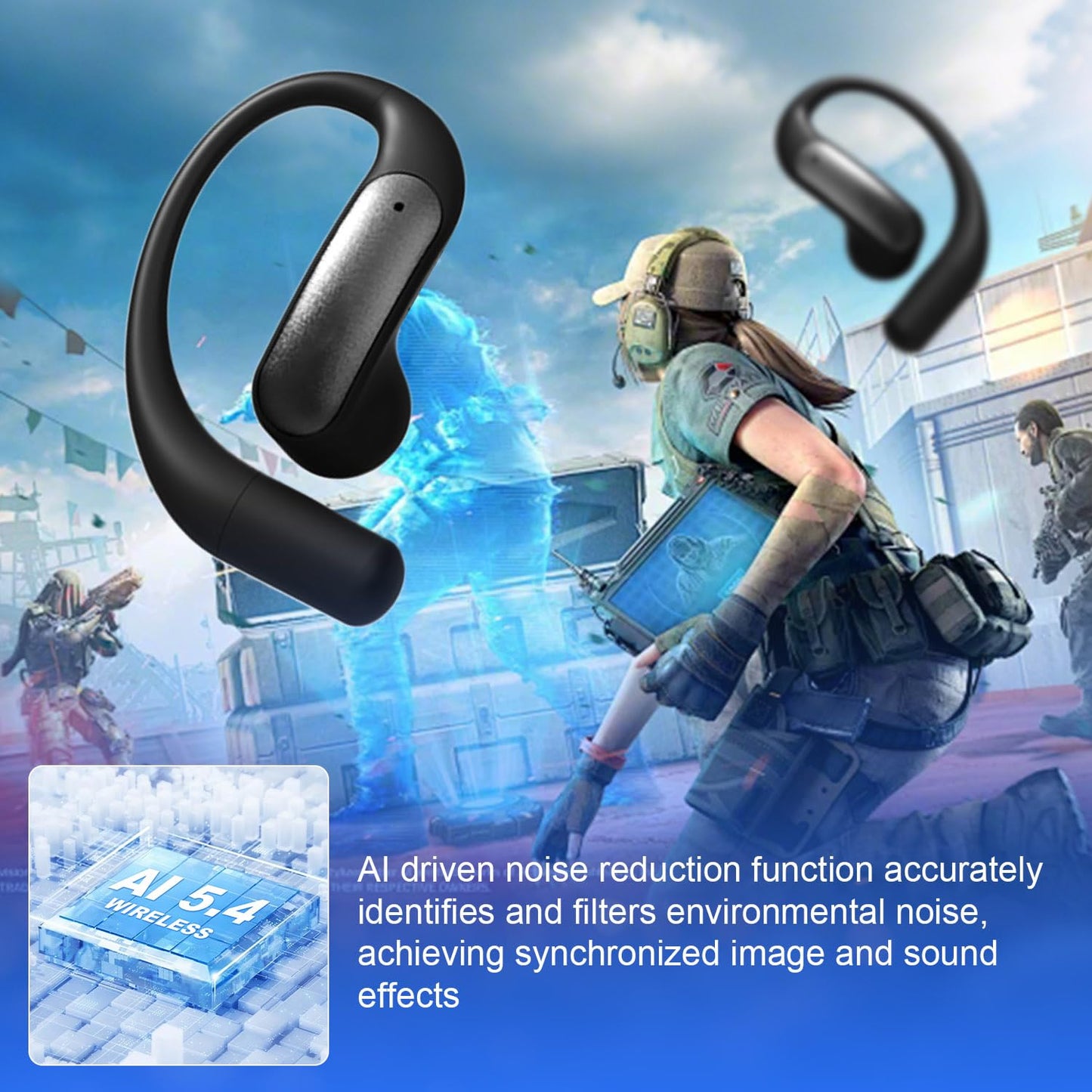 Keppesring 2025 AI-Powered Translation Earbuds, 3-in-1 Translator Earbuds Real Time with 3 Translation Modes with APP, Low Latency Translating Device for Travel/Business/Leaning, Deep Black