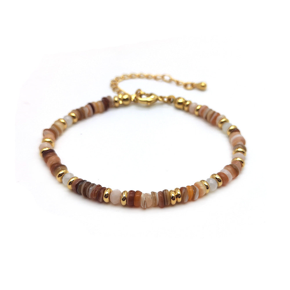Colorful Natural Shell Hand-woven Beads Retro Twin