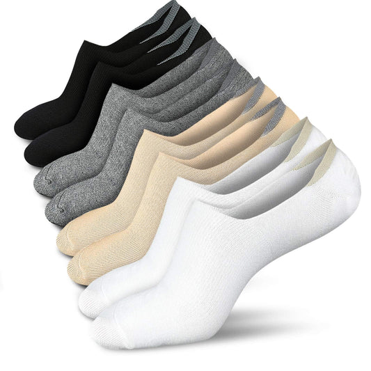 wernies Women No Show Socks Low Short No Show Socks for Flats Non Slip Boat Line